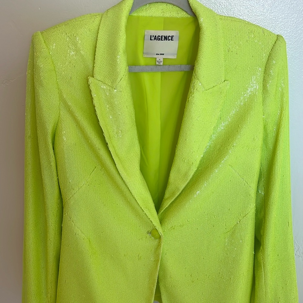 L’AGENCE sequin blazer jacket